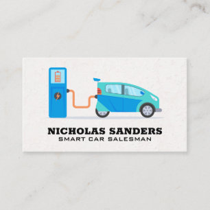Smart Car Logo   Charging Station   Technology Business Card