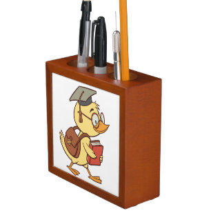 Smart Cartoon Duck Student Graduation Desk Organizer