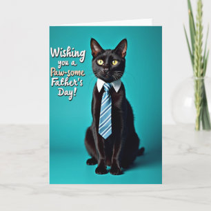Smart Cat Fathers Day Card