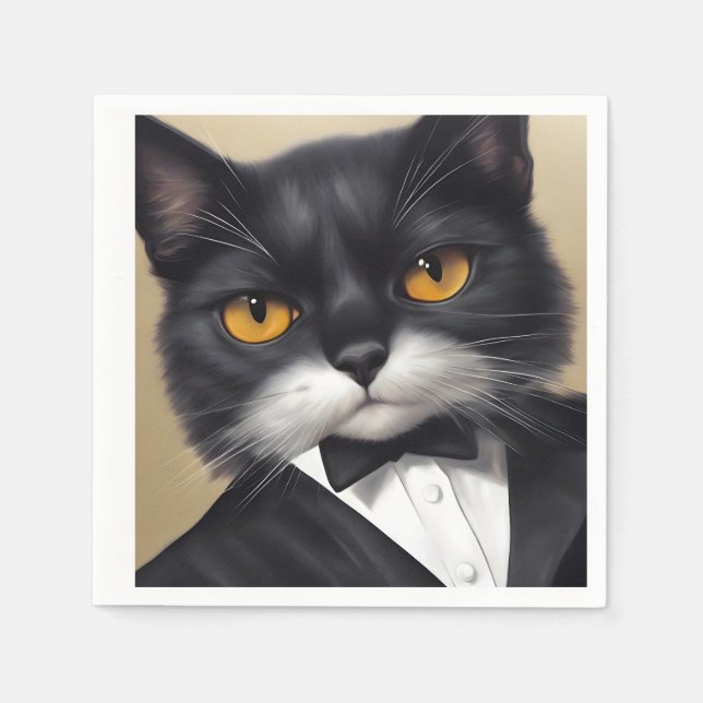 Smart Cat Napkins (Front)