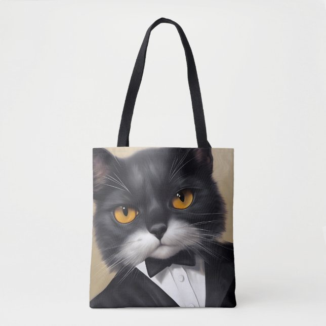 Smart Cat Tote Bag (Front)