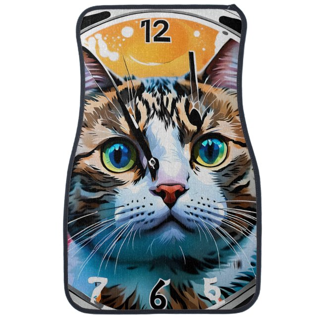 Smart Cat Watch Car Floor Mat (Front)
