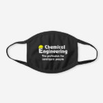 Smart Chemical Engineer Black Cotton Face Mask