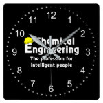Smart Chemical Engineer Square Wall Clock