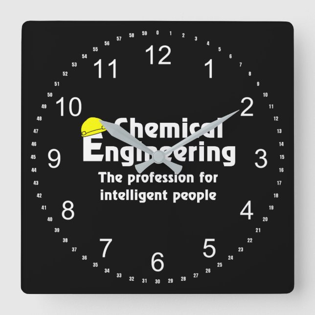 Smart Chemical Engineer Square Wall Clock (Front)