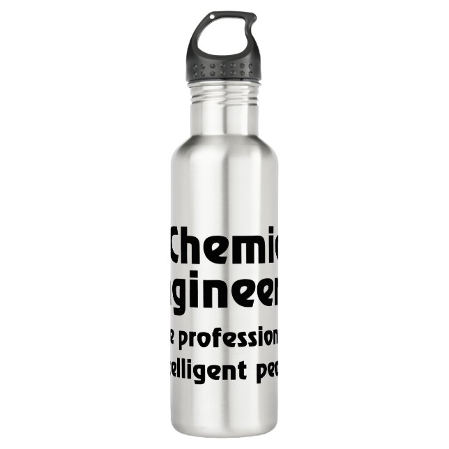 Smart Chemical Engineer Stainless Steel Water Bottle (Front)