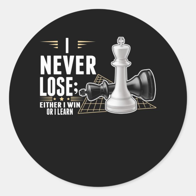Smart Chess Player Intelligent Board game Classic Round Sticker (Front)