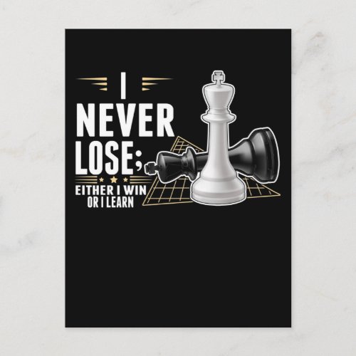 Smart Chess Player Intelligent Board game Postcard