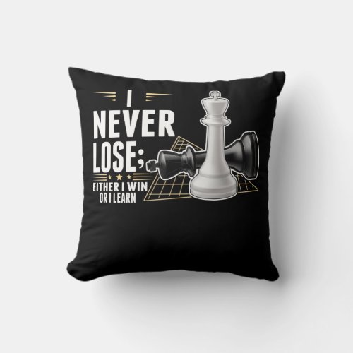 Smart Chess Player Intelligent Board game Throw Pillow