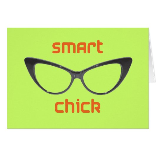 Smart Chick Geek Eyeglasses Cards (Front Horizontal)