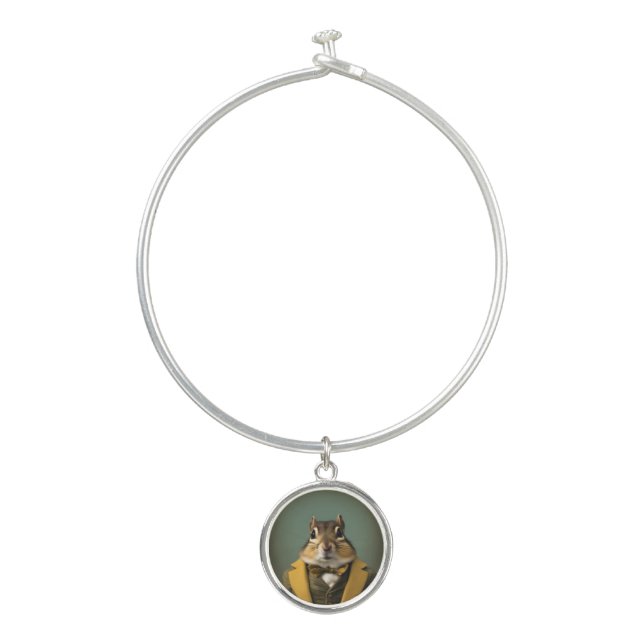 Smart Chipmunk Bangle Bracelet (Front)