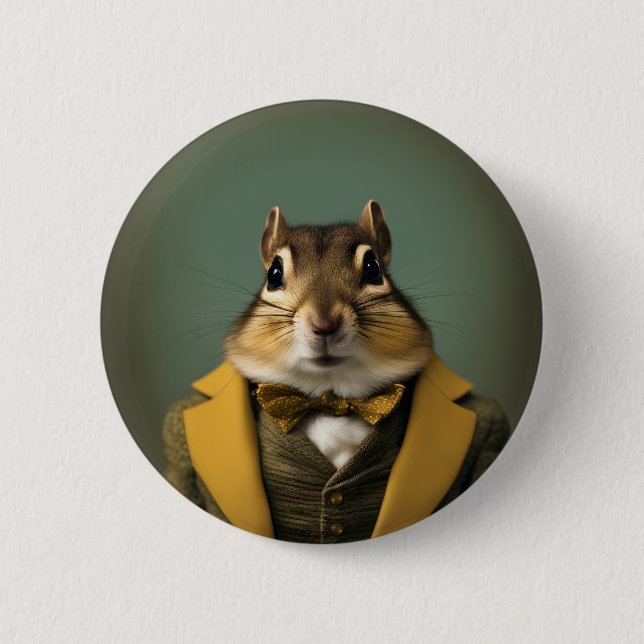 Smart Chipmunk Button (Front)