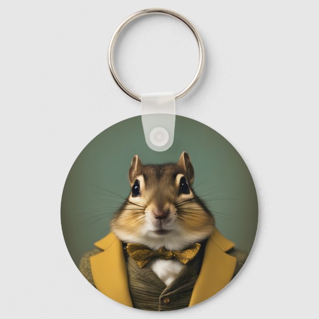 Smart Chipmunk Keychain (Front)