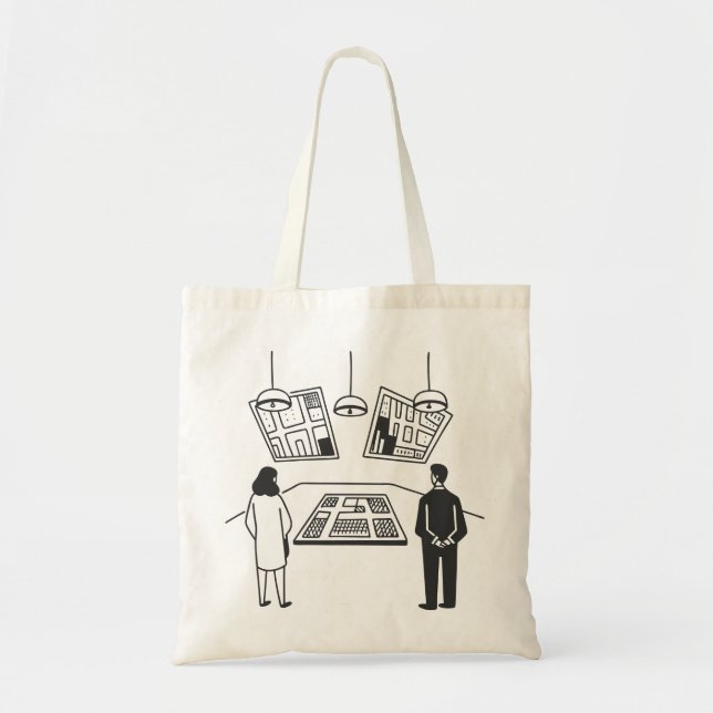 smart city control hub, futuristic command center  tote bag (Front)