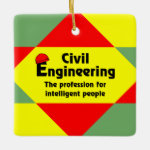 Smart Civil Engineer Block Ceramic Ornament