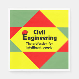 Smart Civil Engineer Block Napkins