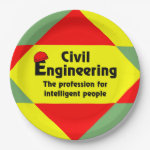 Smart Civil Engineer Block Paper Plate