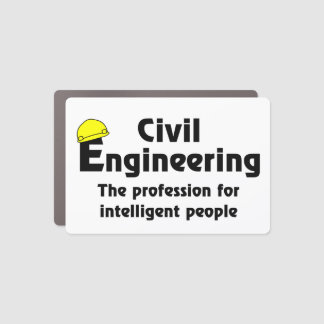 Smart Civil Engineer Car Magnet