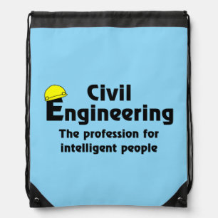 Smart Civil Engineer Drawstring Bag