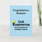 Smart Civil Engineer Graduation card