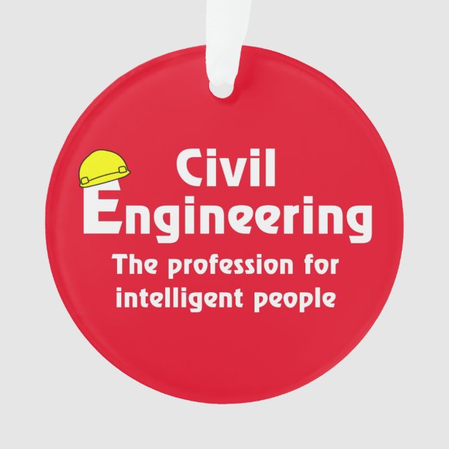 Smart Civil Engineer Ornament (Front)