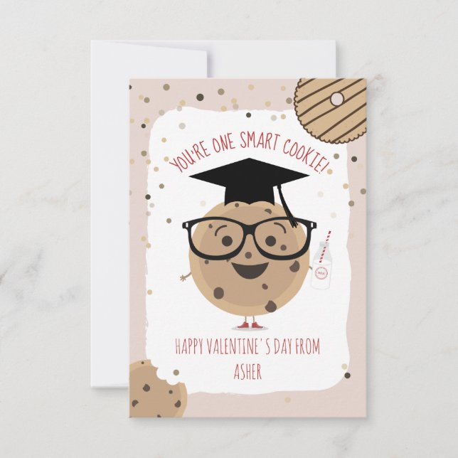 Smart Cookie Classroom Photo Valentine Card (Front)