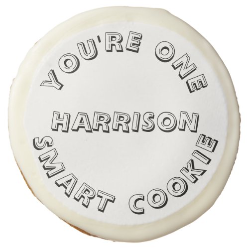 Smart Cookie custom name graduation cookie