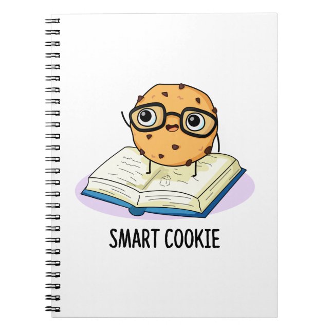 Smart Cookie Funny Chocolate Chip Cookie Pun Notebook (Front)