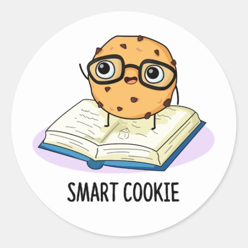 Smart Cookie Funny Snack Pun  Classic Round Sticker