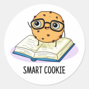 Smart Cookie Funny Snack Pun  Classic Round Sticker