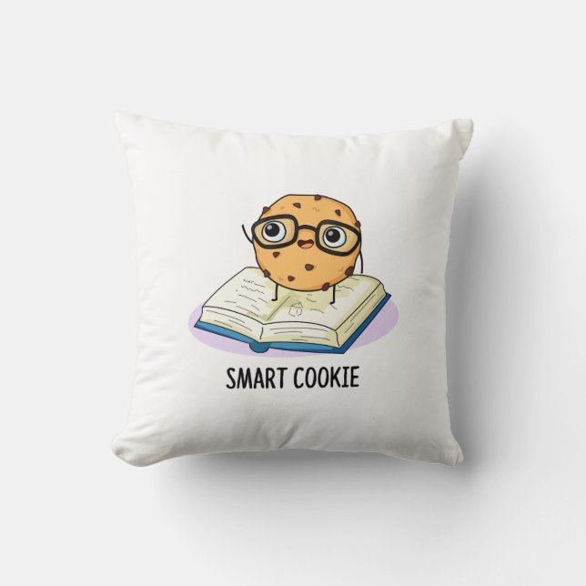 Smart Cookie Funny Snack Pun  Throw Pillow (Front)