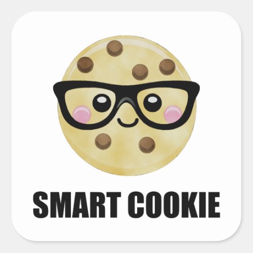 Smart Cookie Funny Square Sticker