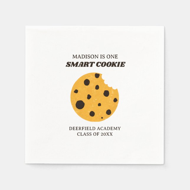 Smart Cookie Graduation Custom Name Napkins (Front)