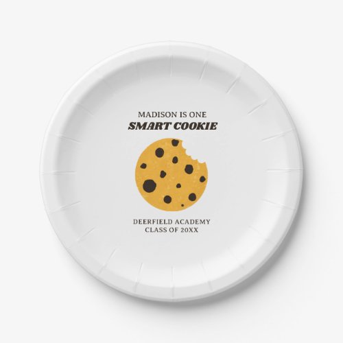 Smart Cookie Graduation Custom Name Paper Plates
