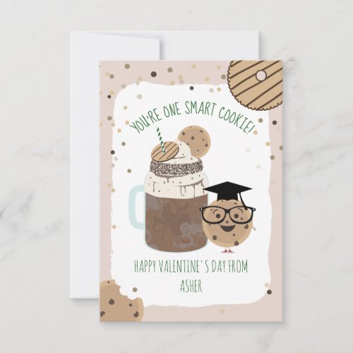 Smart Cookie Milkshake Classroom Photo Valentine Card