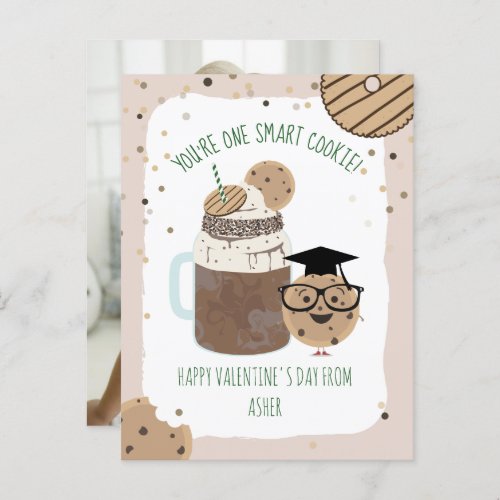 Smart Cookie Milkshake Classroom Valentine Photo Postcard