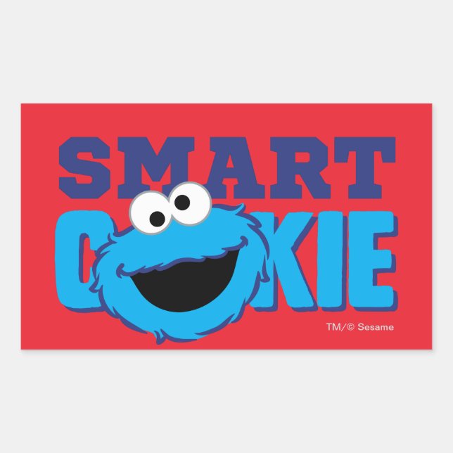 Smart Cookie Monster Rectangular Sticker (Front)