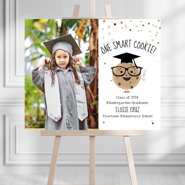 Smart Cookie Photo Kids Graduation Announcement Foam Board (Creator Uploaded)