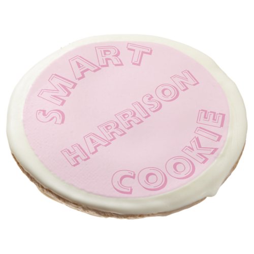 Smart Cookie pink name year graduation cookie