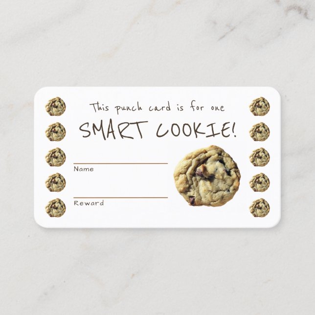 Smart Cookie Teacher Behavior Reward Punch Card (Front)