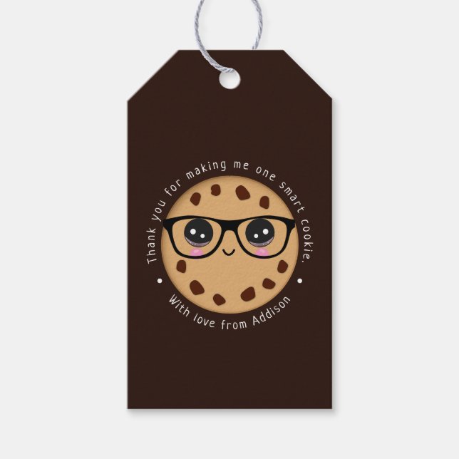 Smart Cookie Teacher Thank You Gift Appreciation  Tags (Front)
