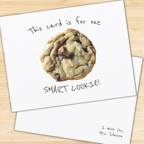 Smart Cookie Teacher to Students Stationery Card
