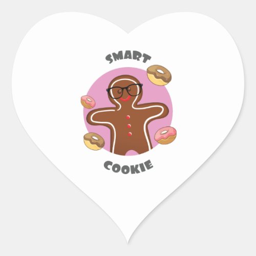 Smart Cookie with Treats Heart Sticker