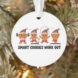 Smart Cookies Work Out Christmas Gingerbread Gym Ornament