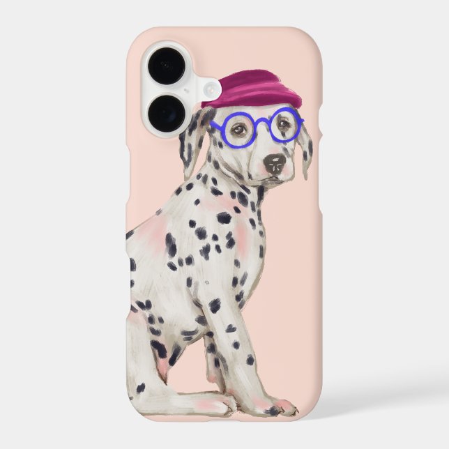 Smart Dalmatian (Background Color Editable) Iphone Case (Back)