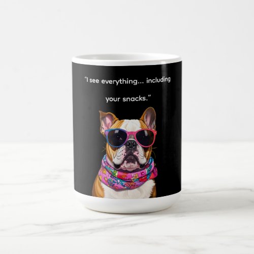 Smart Dog with Glasses – Funny Nerd Puppy Quote Coffee Mug