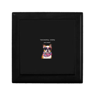 Smart Dog with Glasses – Funny Nerd Puppy Quote Gift Box
