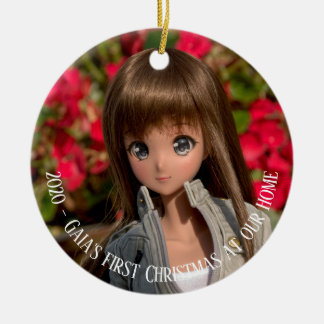 Smart Doll Gaia first Christmas Ceramic Ornament