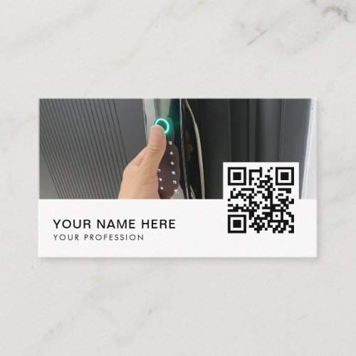 smart door lock QR Code  Business Card