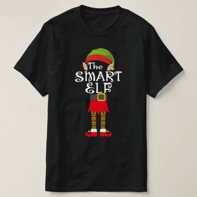 smart elf family matching christmas T-Shirt (Design Front)
